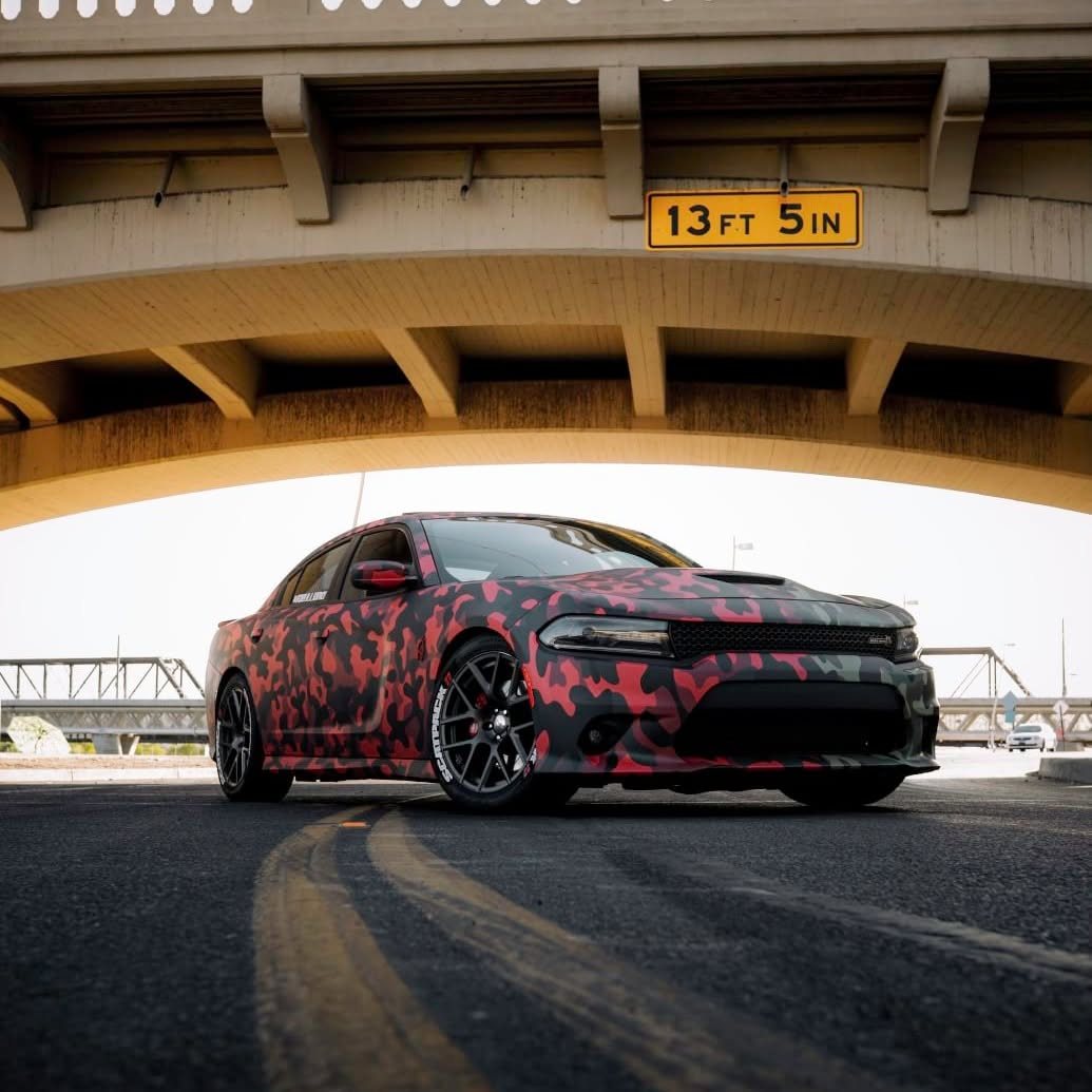 Red Camo Charger — Custom Print Wrap by A&M Graphics