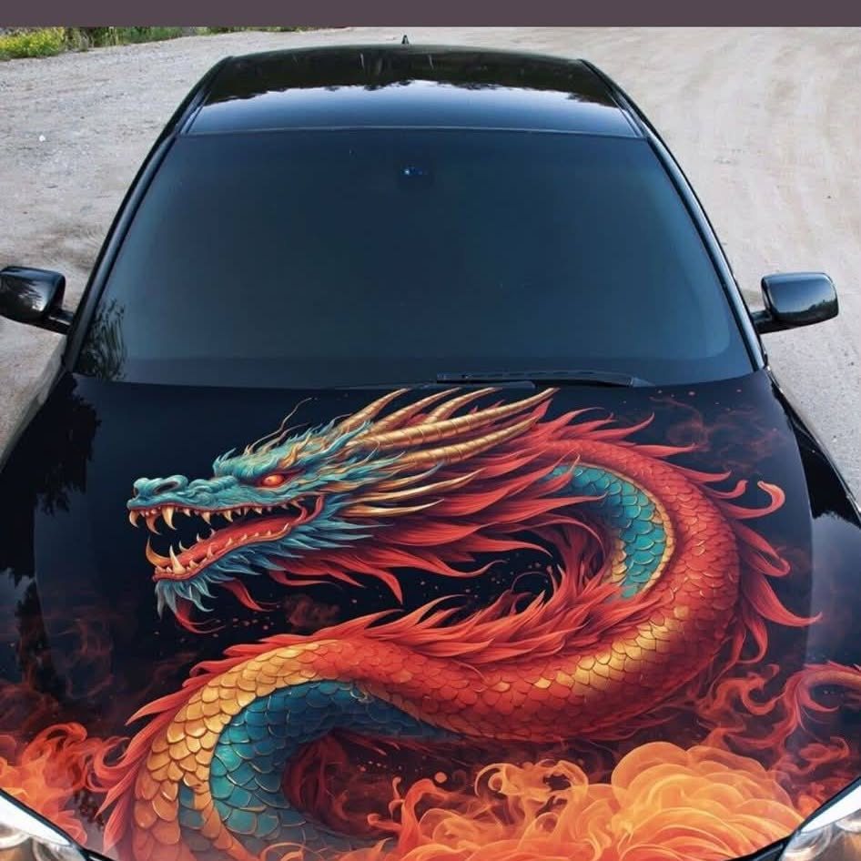 Dragon Hood Graphic — Custom Printed Graphic by A&M Graphics