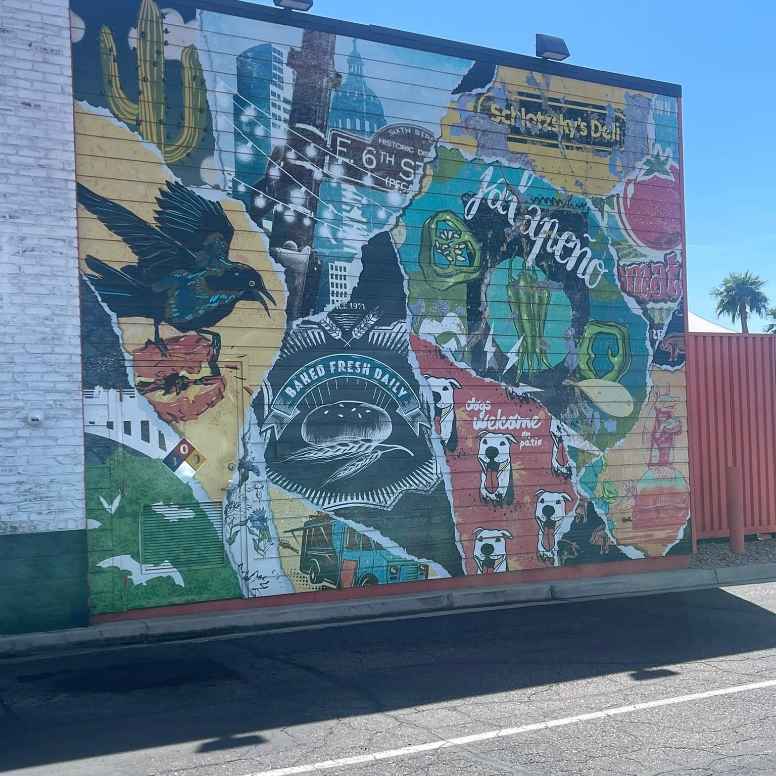 Downtown Wall Mural — Exterior Wall Mural by A&M Graphics