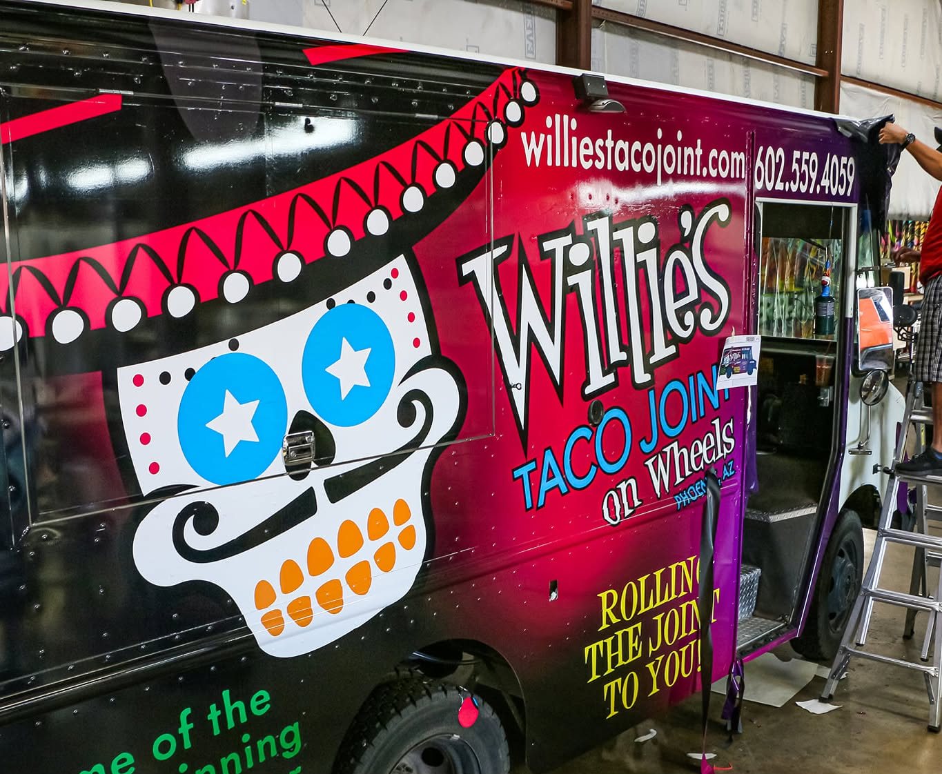 Sugar Skull Rear Panel — Food Truck Wrap by A&M Graphics